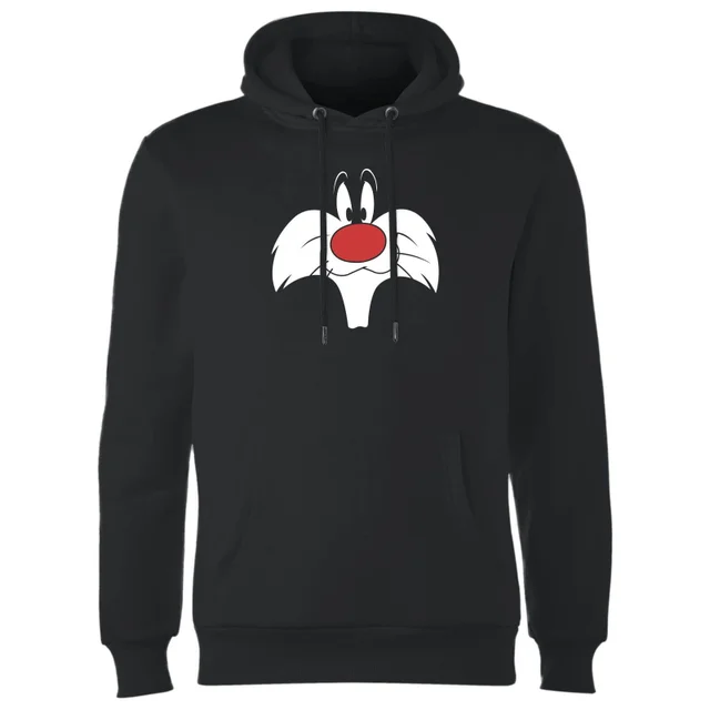 Looney Tunes Sylvester Big Gesicht Hoodie - Schwarz