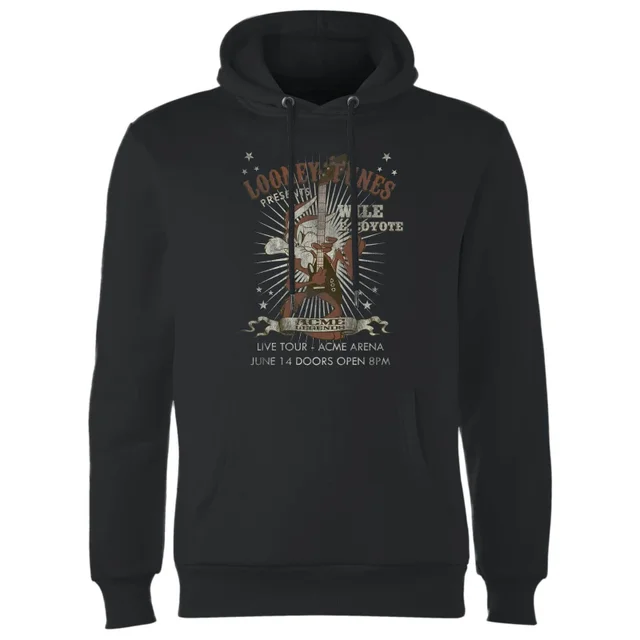 Looney Tunes Wile E Coyote Guitar Arena Tour Hoodie - Schwarz
