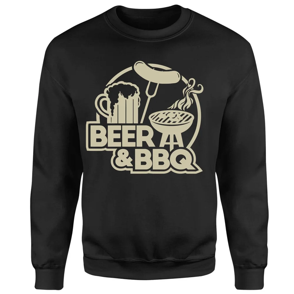 Beer & BBQ Sweatshirt - Black - S - Schwarz Bild 1