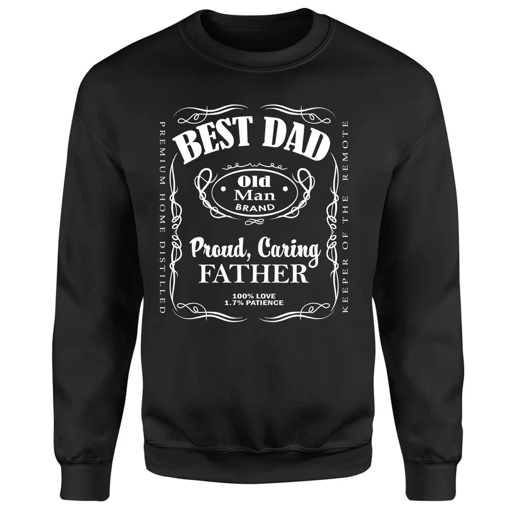 Best Dad Whiskey Label Sweatshirt - Black - S Bild 1