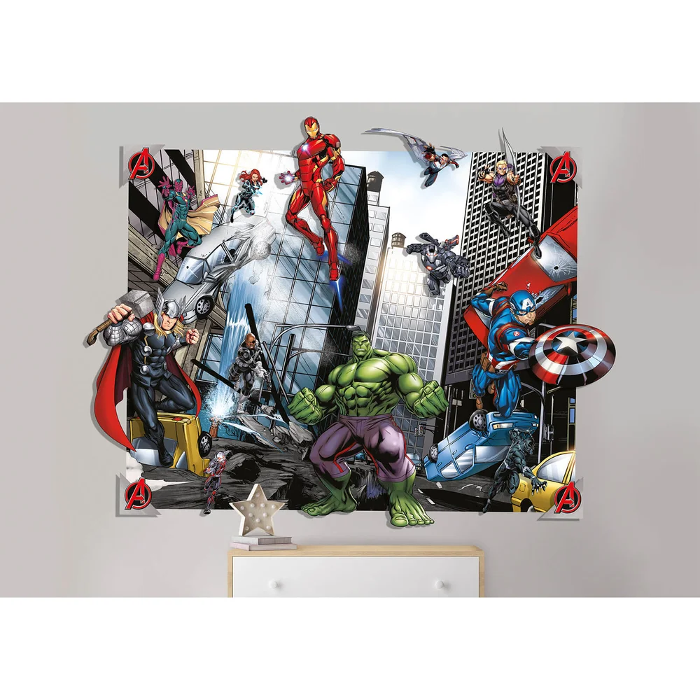 Walltastic Avengers 3D Pop-Out Wall Decoration Bild 1