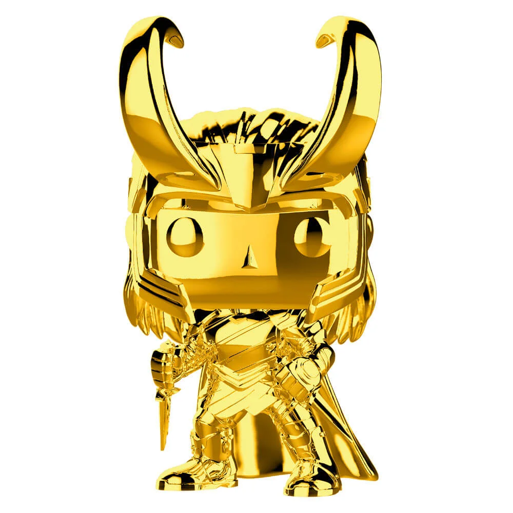Marvel MS 10 Loki Gold Chrome Pop! Vinyl Figur Bild 1