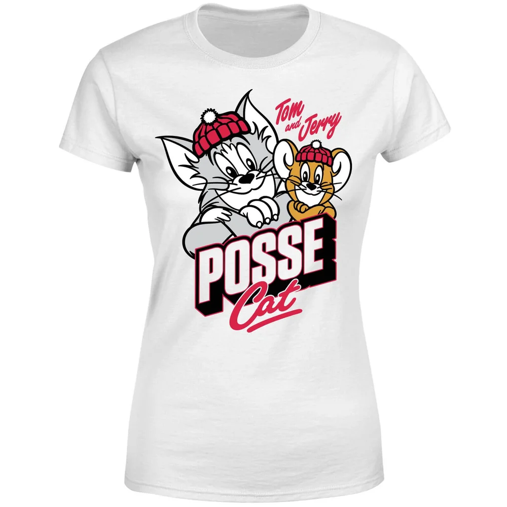 Tom & Jerry Posse Cat Damen T-Shirt - Weiß - S Bild 1