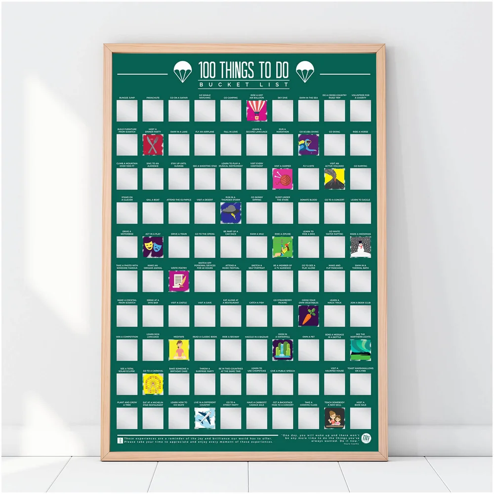 Gift Republic 100 Dinge zu tun Löffelliste Poster Bild 1