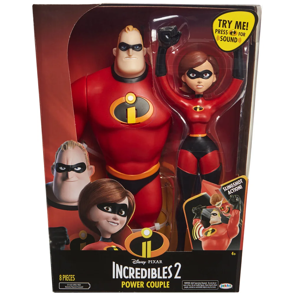 Jakks Pacific Disney Incredibles 2 12 Inch Mrs. and Mr. Incredible Figures Bild 1