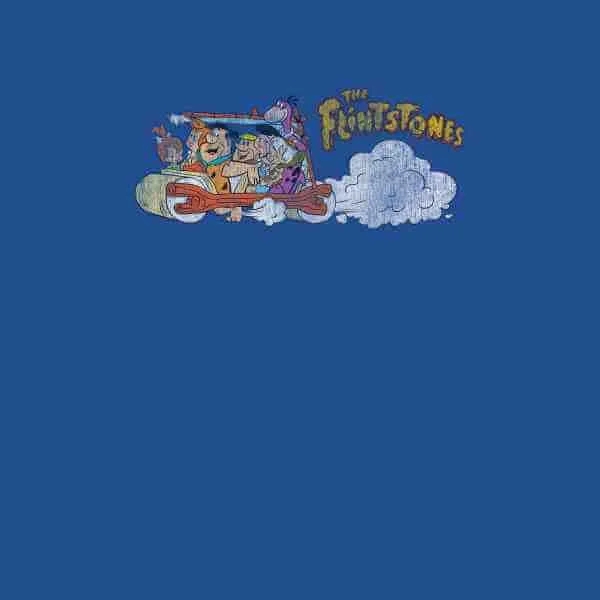 Familie Feuerstein Family Car Distressed Herren T-Shirt - Royal Blau