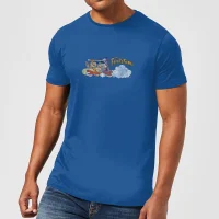Familie Feuerstein Family Car Distressed Herren T-Shirt - Royal Blau