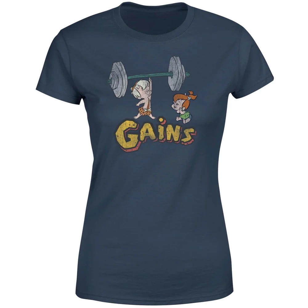 Familie Feuerstein Distressed Bam Bam Gains Damen T-Shirt - Navy Blau - S Bild 1