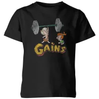 Familie Feuerstein Distressed Bam Bam Gains Kinder T-Shirt - Schwarz - undefined undefined