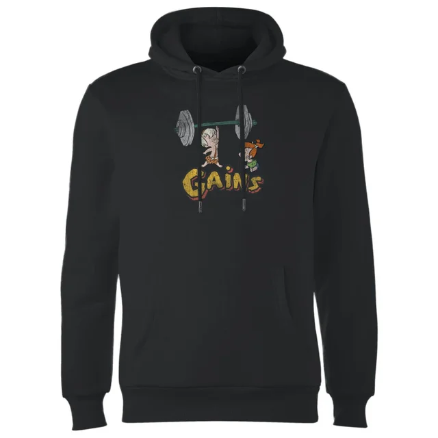 Familie Feuerstein Distressed Bam Bam Gains Hoodie - Schwarz