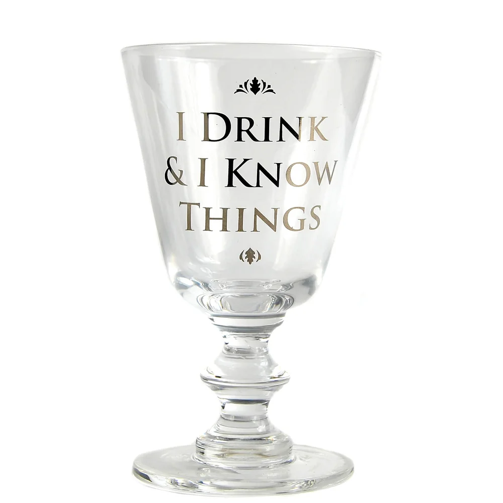 Game Of Thrones Weinglas (I Drink And Know Things) Bild 1