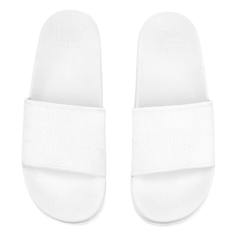 Crosshatch Men's Tulum Sliders - White - UK 6-7 - Weiß Bild 1