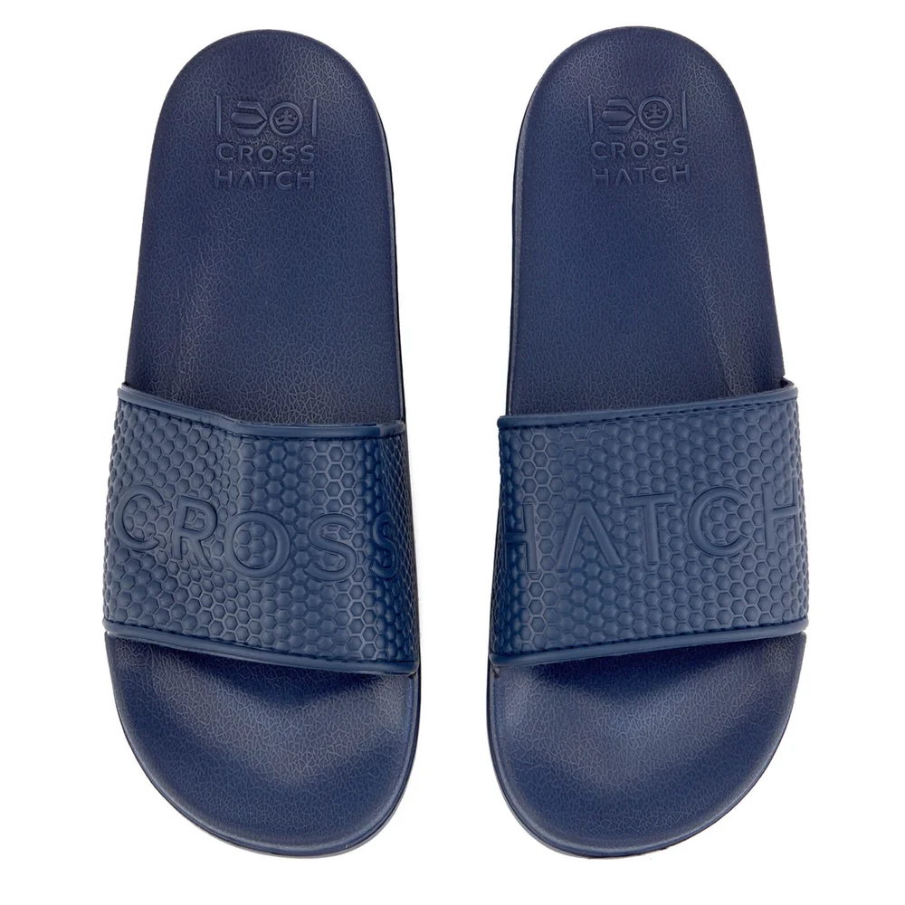 Crosshatch Men's Tulum Sliders - Estate Blue - UK 6-7 - Blau Bild 1