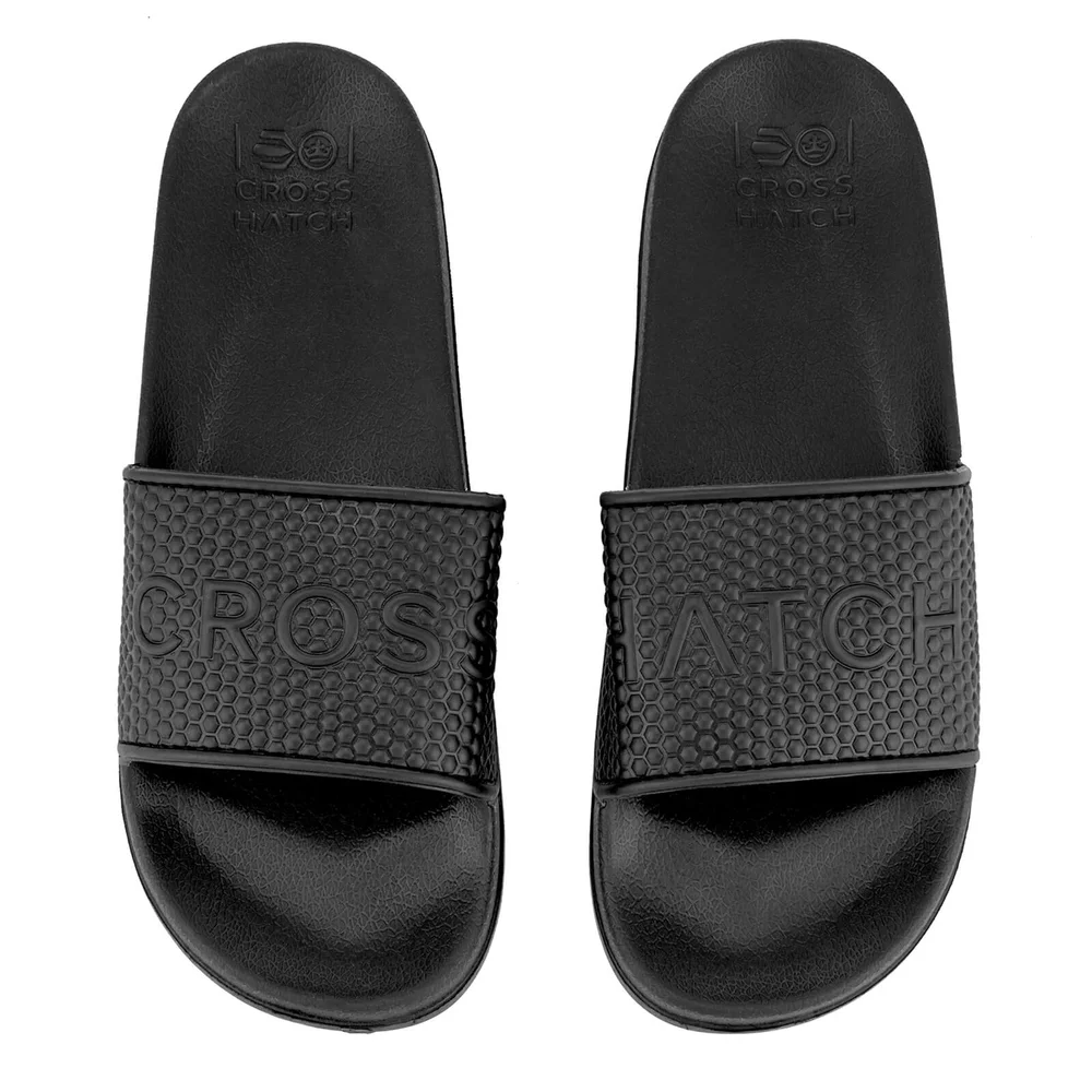 Crosshatch Men's Tulum Sliders - Black - UK 6-7 - Schwarz Bild 1