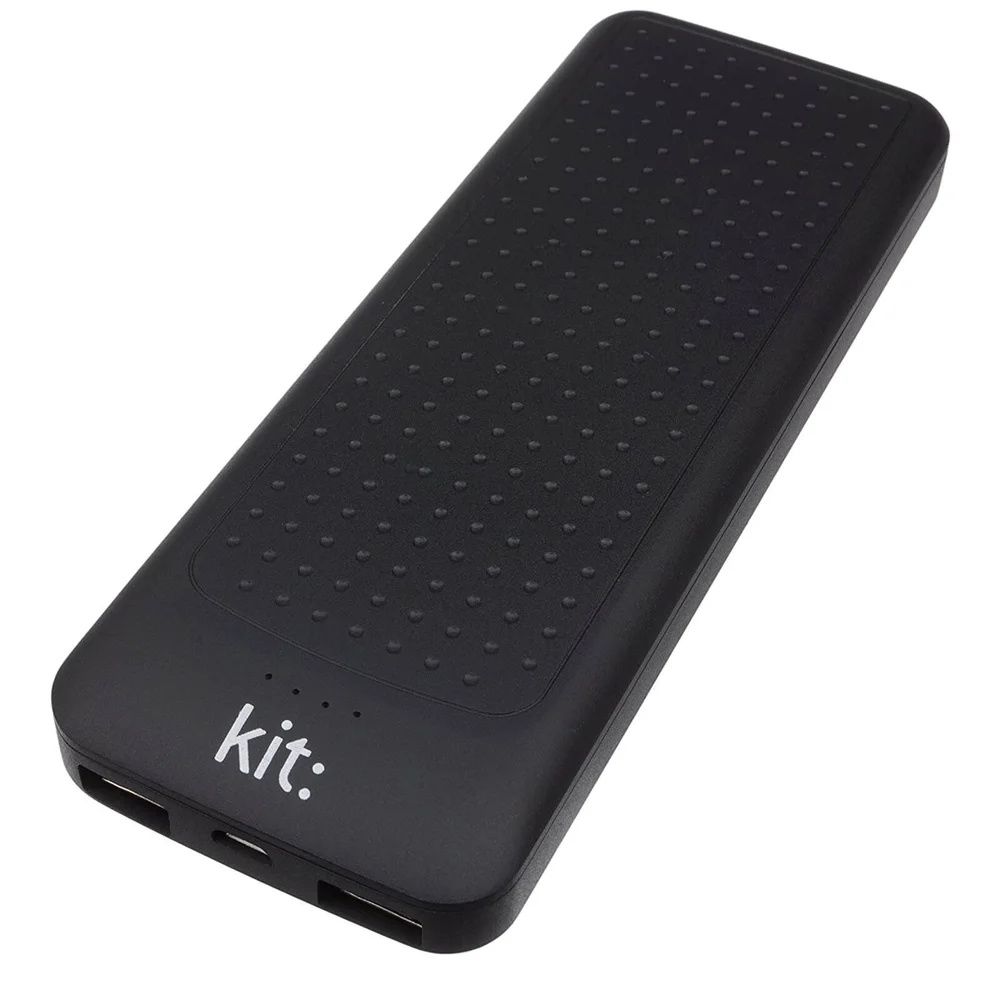 Kit 10000MAH Portable Powerbank with 2 USB Outlets for Android & Apple Smart Devices - Black Bild 1