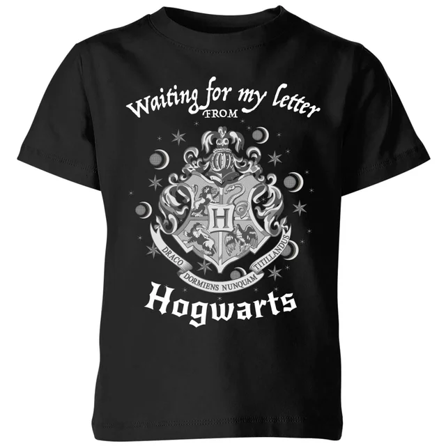 Harry Potter Waiting For My Letter From Hogwarts Kinder T-Shirt - Schwarz