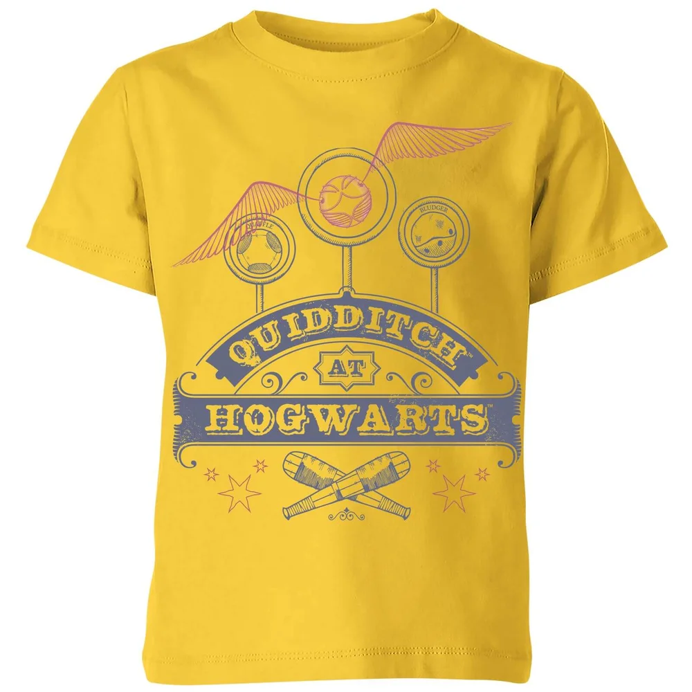 Harry Potter Quidditch At Hogwarts Kinder T-Shirt - Gelb - 9-10 Jahre Bild 1