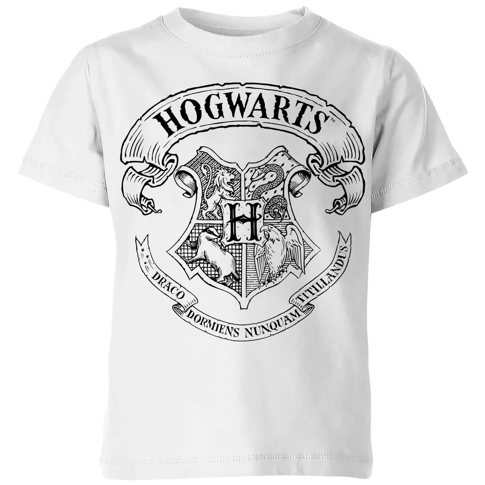 Harry Potter Hogwarts Crest Kinder T-Shirt - Weiß - 3-4 Jahre Bild 1