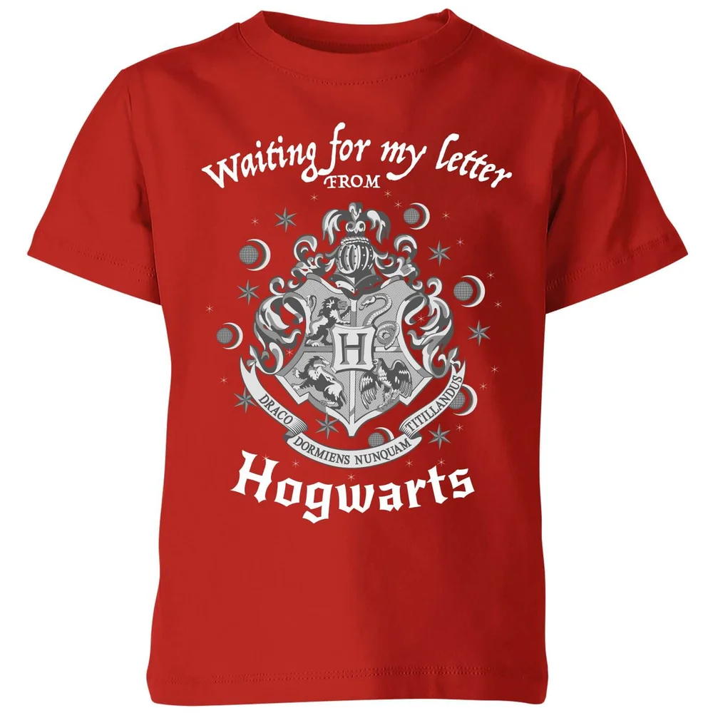 Harry Potter Waiting For My Letter From Hogwarts Kinder T-Shirt - Rot - 3-4 Jahre Bild 1