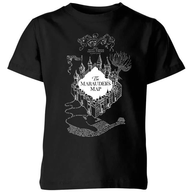 Harry Potter The Marauder's Map Kinder T-Shirt - Schwarz