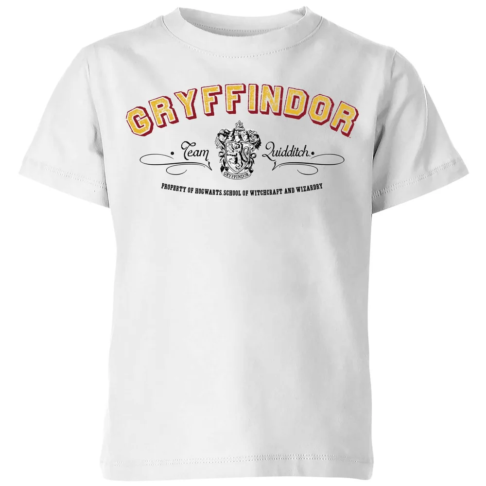 Harry Potter Gryffindor Team Quidditch Kinder T-Shirt - Weiß - 3-4 Jahre Bild 1