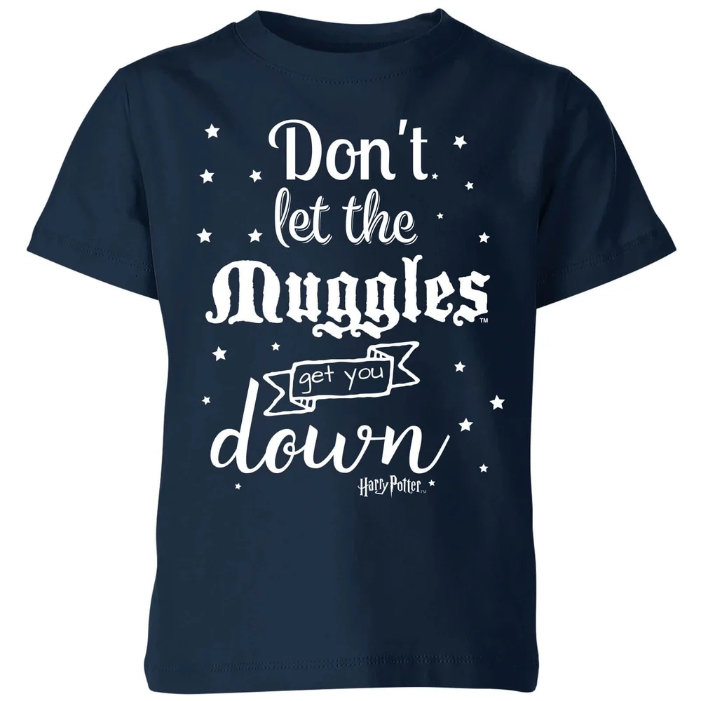 Harry Potter Don't Let The Muggles Get You Down Kinder T-Shirt - Navy Blau - 3-4 Jahre Bild 1