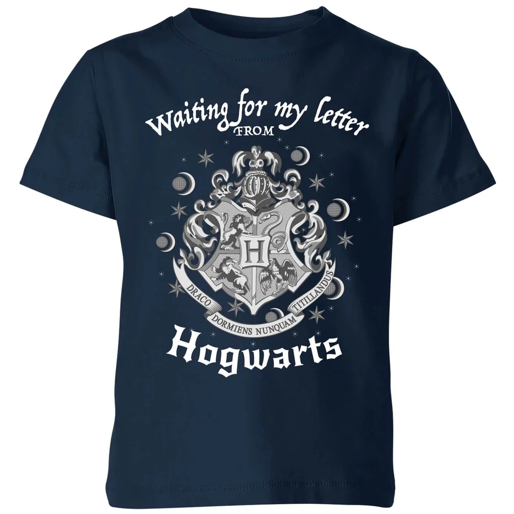 Harry Potter Waiting For My Letter From Hogwarts Kinder T-Shirt - Navy Blau - 3-4 Jahre Bild 1