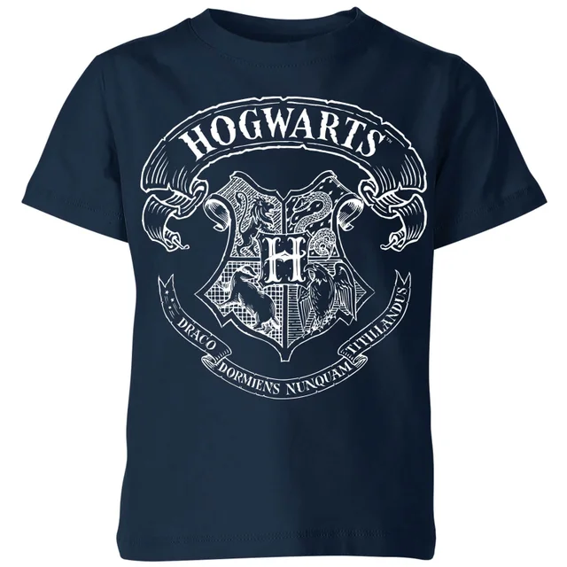 Harry Potter Hogwarts Crest Kinder T-Shirt - Navy Blau