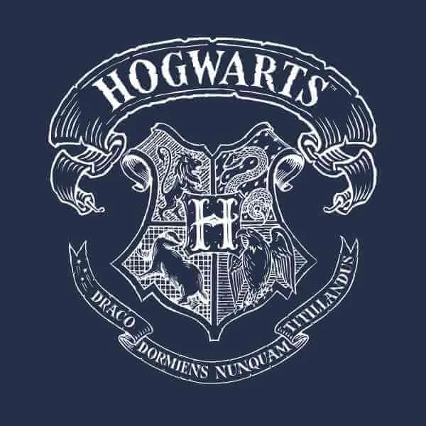 Harry Potter Hogwarts Crest Herren T-Shirt - Navy Blau