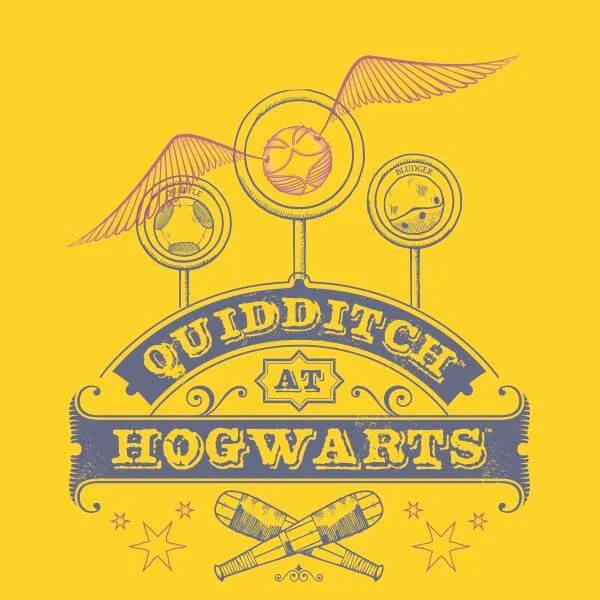 Harry Potter Quidditch At Hogwarts Damen T-Shirt - Gelb