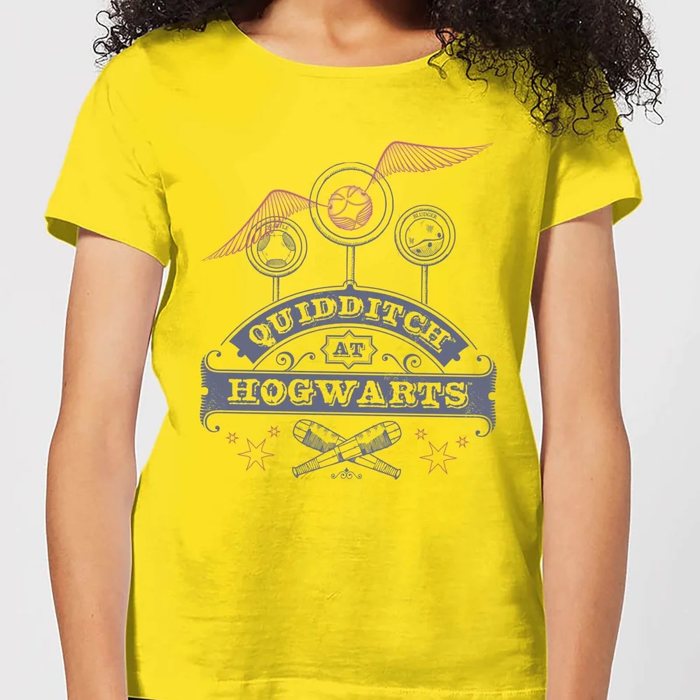 Harry Potter Quidditch At Hogwarts Damen T-Shirt - Gelb - L Bild 1