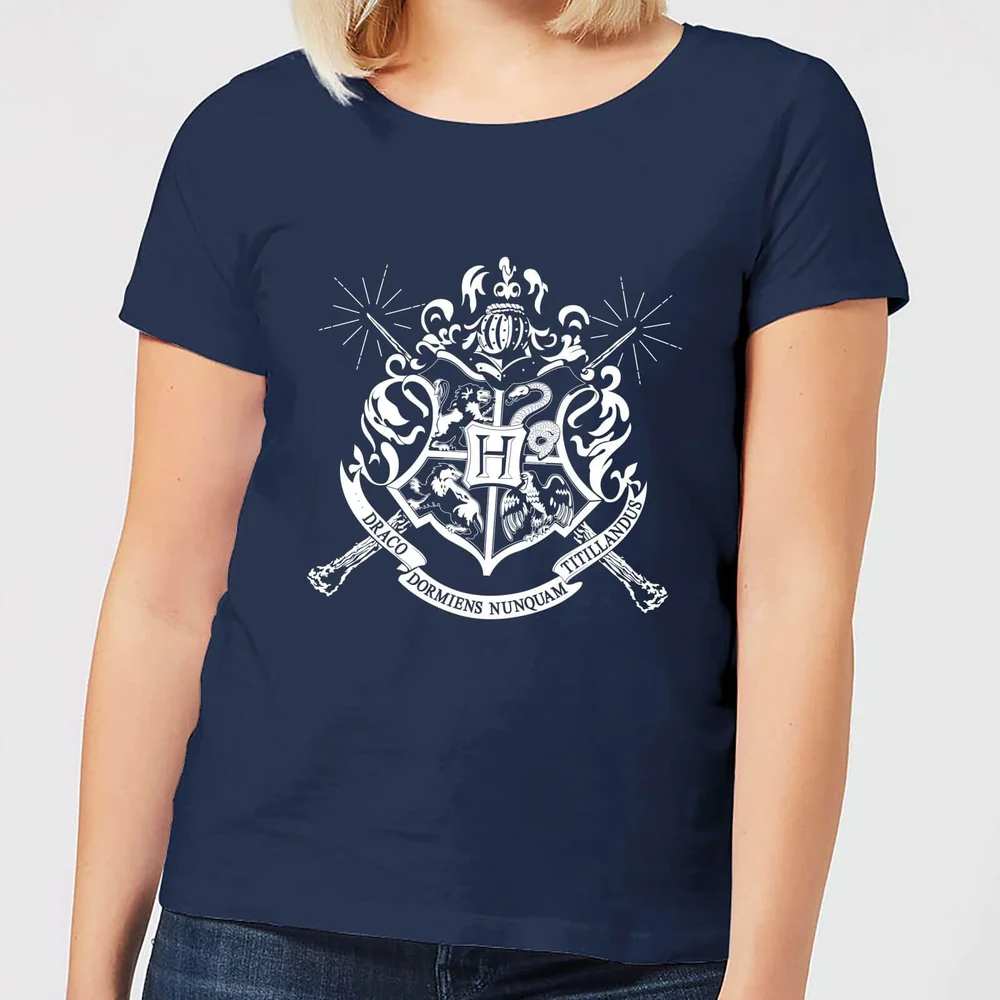 Harry Potter Hogwarts House Crest Damen T-Shirt - Navy Blau - S Bild 1