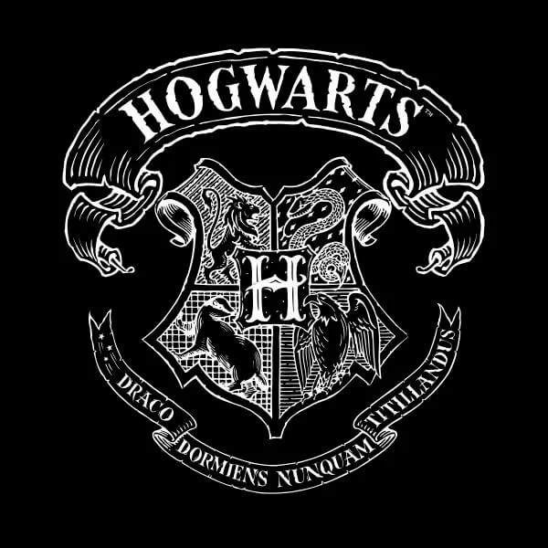 Harry Potter Hogwarts Crest Damen T-Shirt - Schwarz