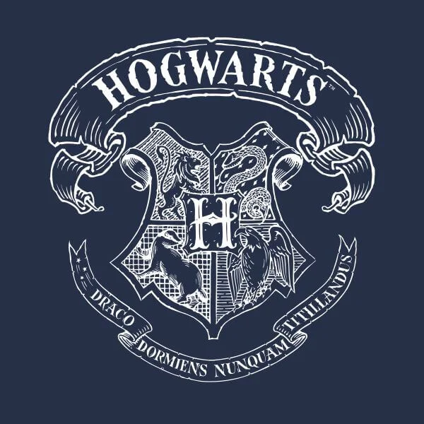 Harry Potter Hogwarts Crest Damen T-Shirt - Navy Blau