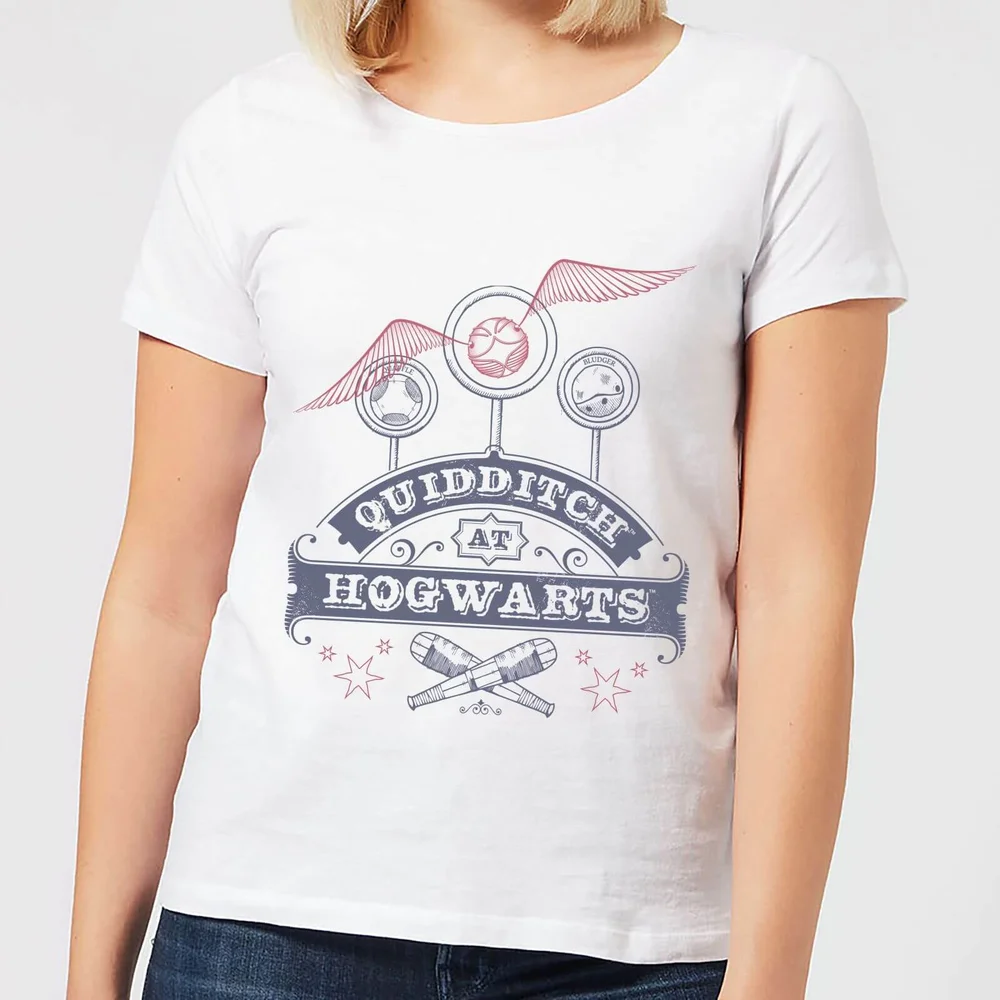 Harry Potter Quidditch At Hogwarts Damen T-Shirt - Weiß - S Bild 1