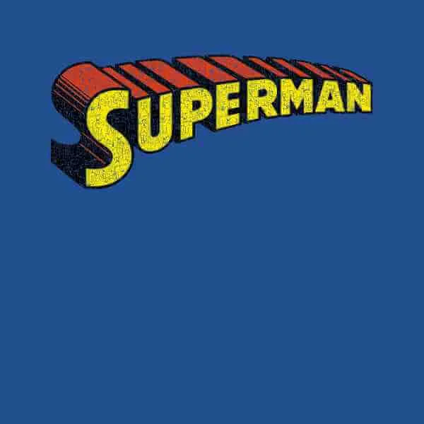 DC Superman Telescopic Crackle Logo Herren T-Shirt - Royal Blau