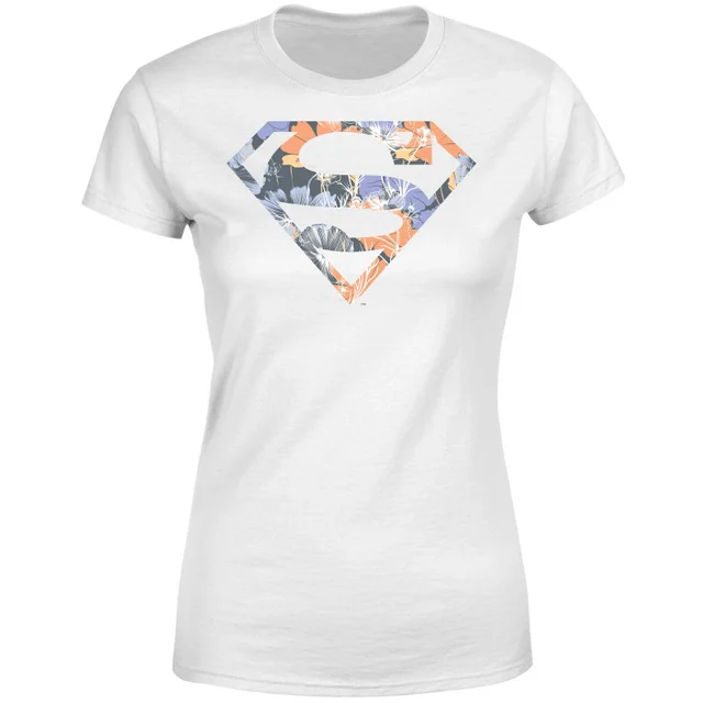 DC Originals Floral Superman Damen T-Shirt - Weiß