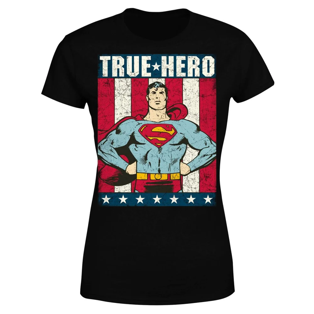 DC Originals Superman True Hero Damen T-Shirt - Schwarz - S Bild 1