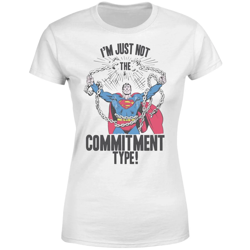 DC Originals Superman Commitment Type Damen T-Shirt - Weiß - S Bild 1