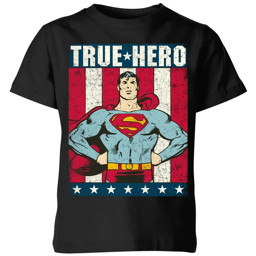 DC Originals Superman True Hero Kinder T-Shirt - Schwarz - 3-4 Jahre Bild 1