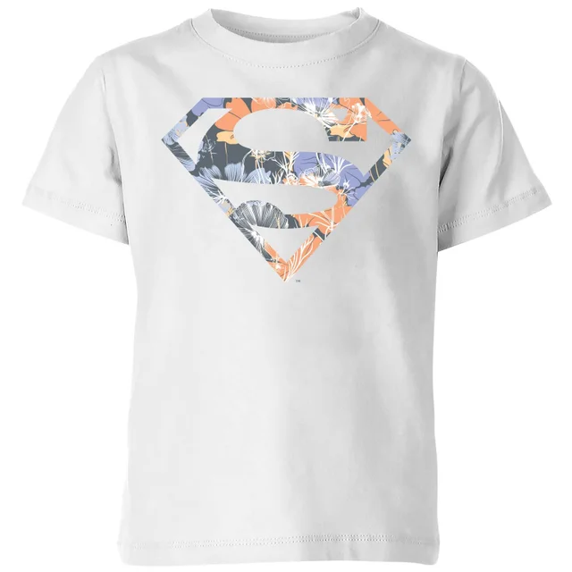 DC Originals Floral Superman Kinder T-Shirt - Weiß