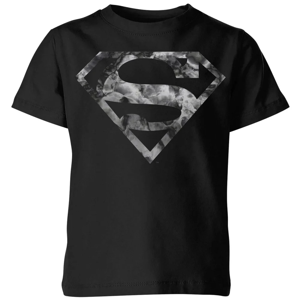 DC Originals Marble Superman Logo Kinder T-Shirt - Schwarz - 3-4 Jahre Bild 1