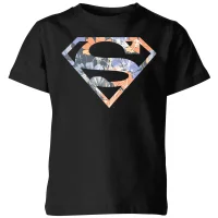 DC Originals Floral Superman Kinder T-Shirt - Schwarz