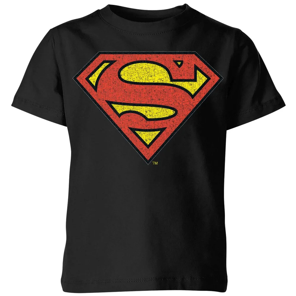 Originals Official Superman Crackle Logo Kinder T-Shirt - Schwarz - 3-4 Jahre Bild 1