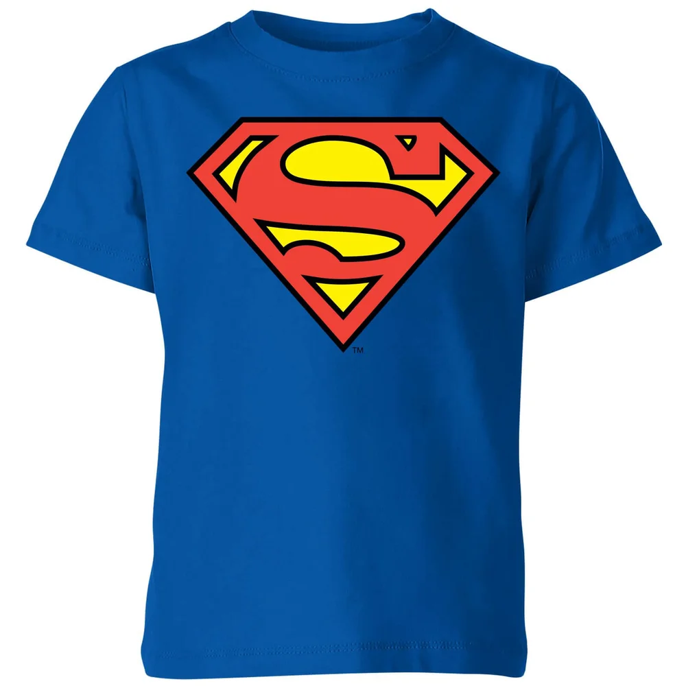 DC Originals Official Superman Shield Kinder T-Shirt - Royal Blau - 3-4 Jahre Bild 1