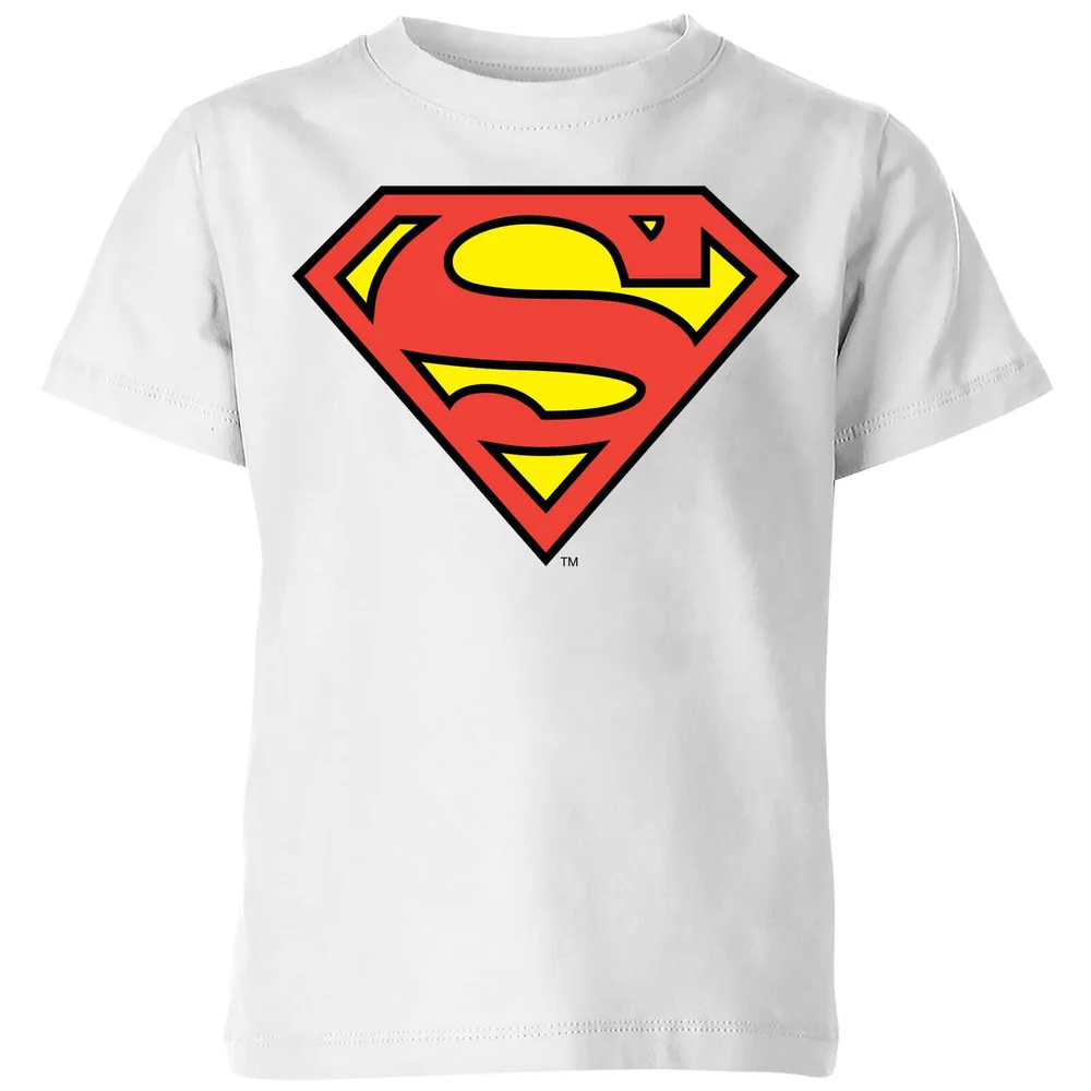 DC Originals Official Superman Shield Kinder T-Shirt - Weiß - 3-4 Jahre Bild 1