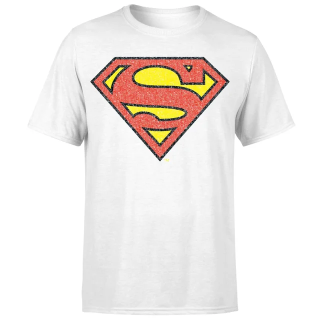 Originals Official Superman Crackle Logo Herren T-Shirt - Weiß