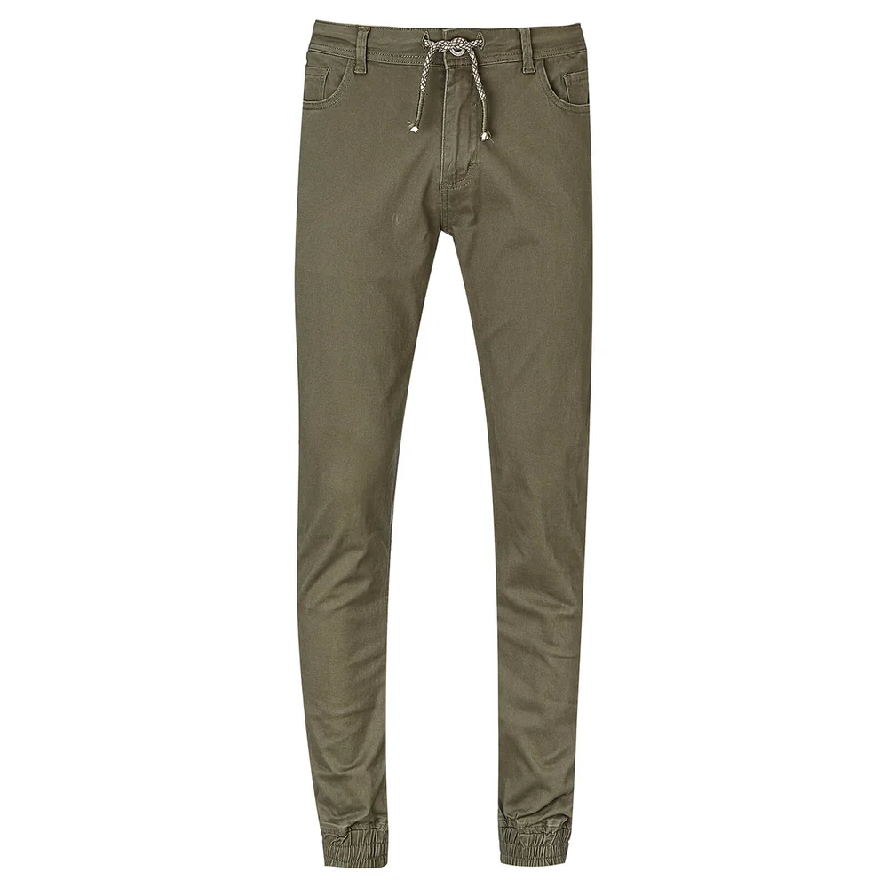 Threadbare Men's Jeffery Cuffed Chinos - Khaki - W30/L32 - Grün Bild 1
