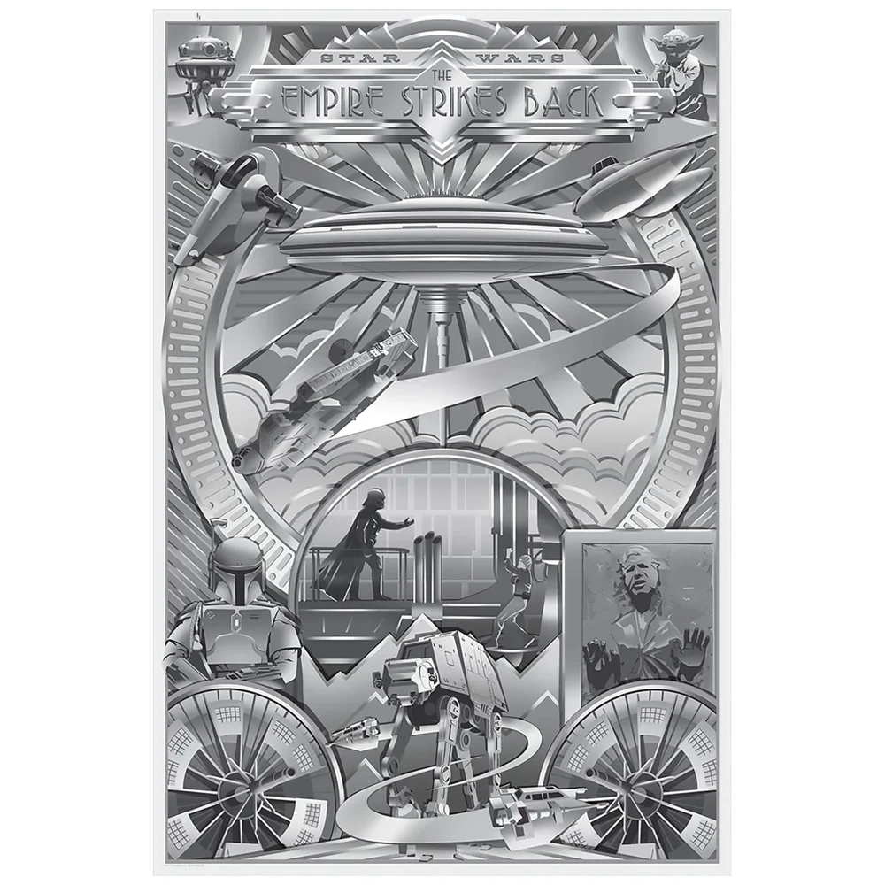 Star Wars The Empire Strikes Back "Darkness Shines" Zavvi Exklusiver Print von Steve Thomas (61 x 91 cm) Bild 1