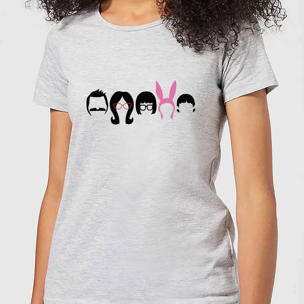 Bobs Burgers Hair Silhouette Damen T-Shirt - Grau - XS - Grau Bild 1
